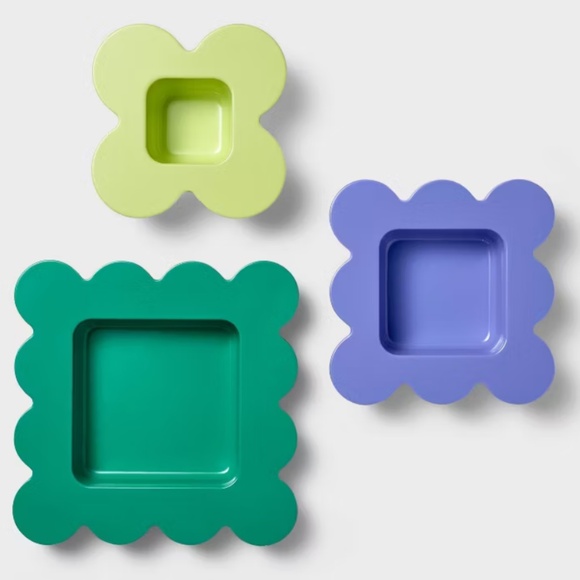 2PC-Bundle: Tabitha Brown Snack Trays 1-1PC Snack Tray And 1-3PC Snack Tray Set - Picture 12 of 14